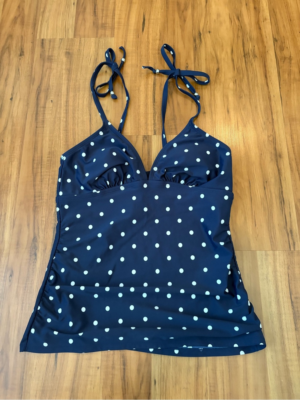 Kona Sol Polka-Dot Tankini Top